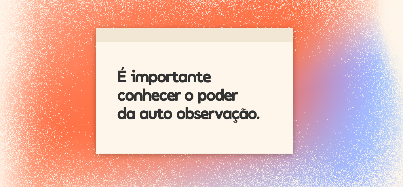 Capa - Auto observação